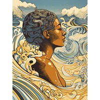 Liebe Zum Meer Sommerschwimmen Kunstplakat GroßEr Leinwanddruck 46X61 Cm