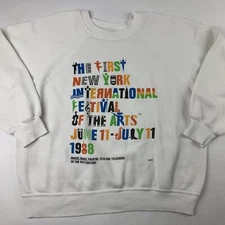 VTG New York International Art Festival 1988 Sweatshirt XL X-Large Music Film TV