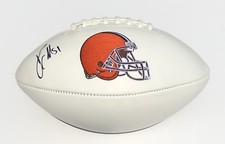 CLEVELAND BROWNS JAMIE COLLINS SIGNED AUTOGRAPHED WHITE PANEL LOGO FOOTBALL COA