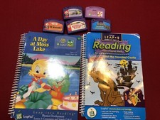 LeapFrog Leap Pad Miscellanous Items- 2 Books, 5 Cartridges. None Matching