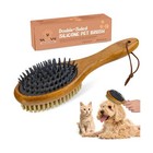 Takavu Short Hair Dog & Cat Deshedding Brush - Double Sided Groomin. Fast Ship
