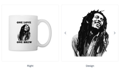 Weißer Bob Marley Tee Kaffeetasse Tasse Union Jack von der Gnade Gottes BRAU ORCM16