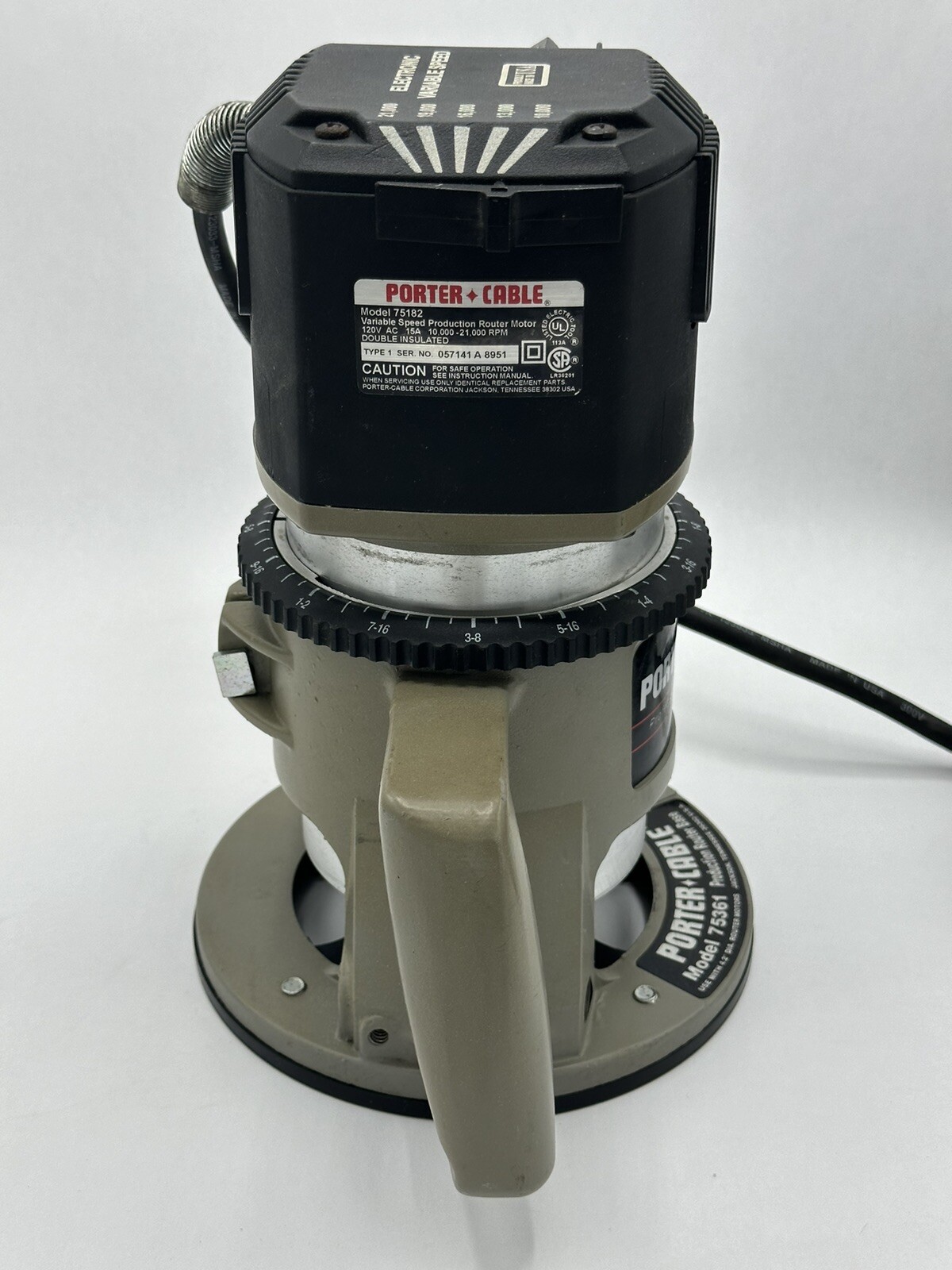 Porter Cable 7518 75182 31/4HP Variable Speed Production Router