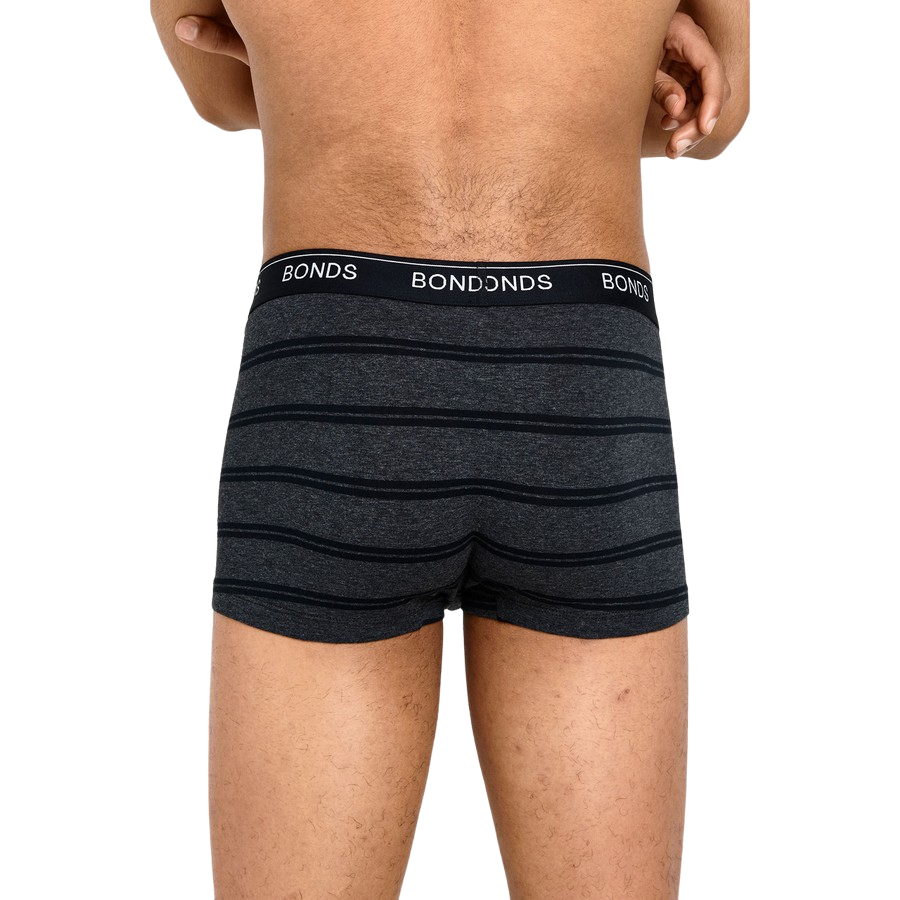 10 Pairs X Mens Bonds Guyfront Trunk Underwear Black Stripes/Black eBay