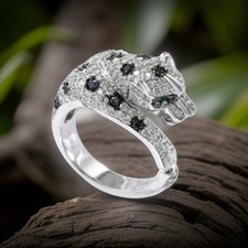 Efft White and Black Diamond, Emerald and 14K...