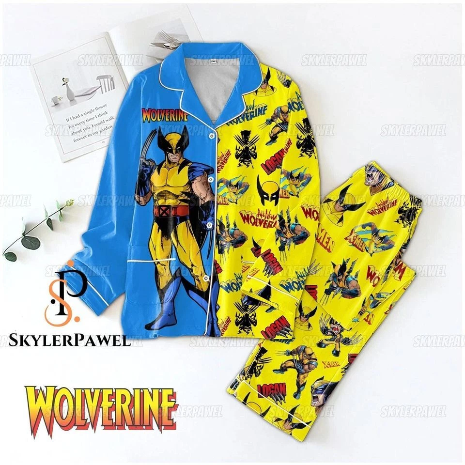 Wolverine Pajamas Set, Wolverine Shirt, Wolverine Pajamas Set