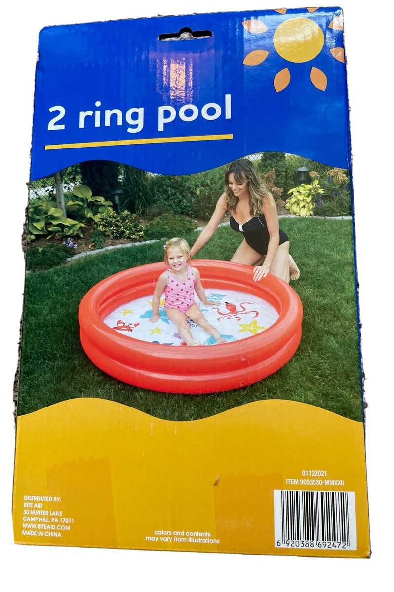 Ring Pool Inflatable Swimming Pool, Red, 52” x 10”, 40 Gal, Kids - Main Image