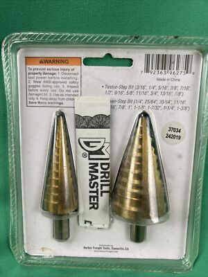 ★PGOODBUY★ Warrior Titanium High Speed Steel Step Bits 2 Pc #96275 NEW | eBay