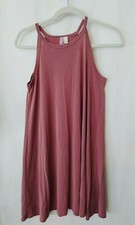Ayla Trapeze Swing Tank Top Dusty Rose Size S Made in USA #12409