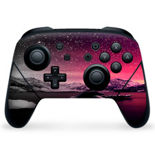 Nintendo Switch Pro Controller Skin Decal Vinyl Wrap - Winter Starry Night
