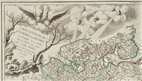 Mapa antiguo "Carte Générale de L'Empire Des Russes" (Rusia) De Vaugondy, 1753 - Imagen 3 de 12