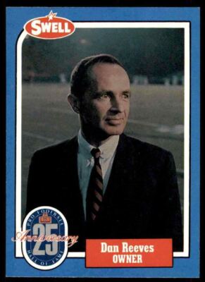 1988 Hall of Fame BLUE #102 Dan Reeves RARE Los Angeles Rams OWNER FOUNDER