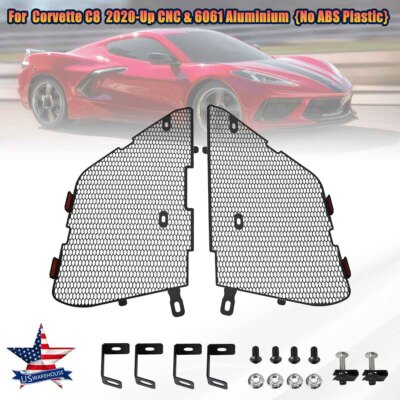 For Corvette C8 Stingray 2020-24 Frront Radiator Grill Guard Insert CNC Aluminum