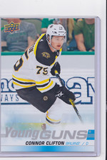 2019-20 UPPER DECK SERIES 1 JUMBO YOUNG GUN CONNOR CLIFTON #243 BOSTON BRUINS