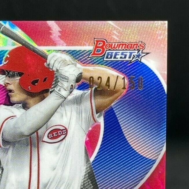AUSTIN HENDRICK 2020 BOWMAN'S BEST ROOKIE BLUE REFRACTOR AUTO #/150  REDS - Image 4 of 4