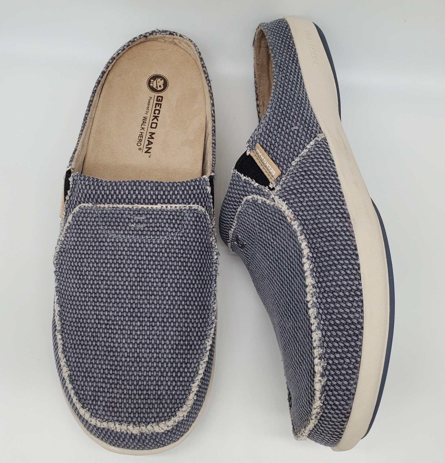 GECKO MAN Shoes Mens 14 Slip On Walk Hero Blue Gray D… Gem