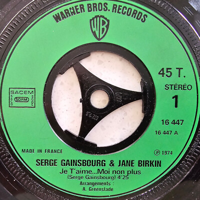 Jane Birkin Avec Serge Gainsbourg ** Je T'aime ... Moi Non Plus / Jane B. - 7''