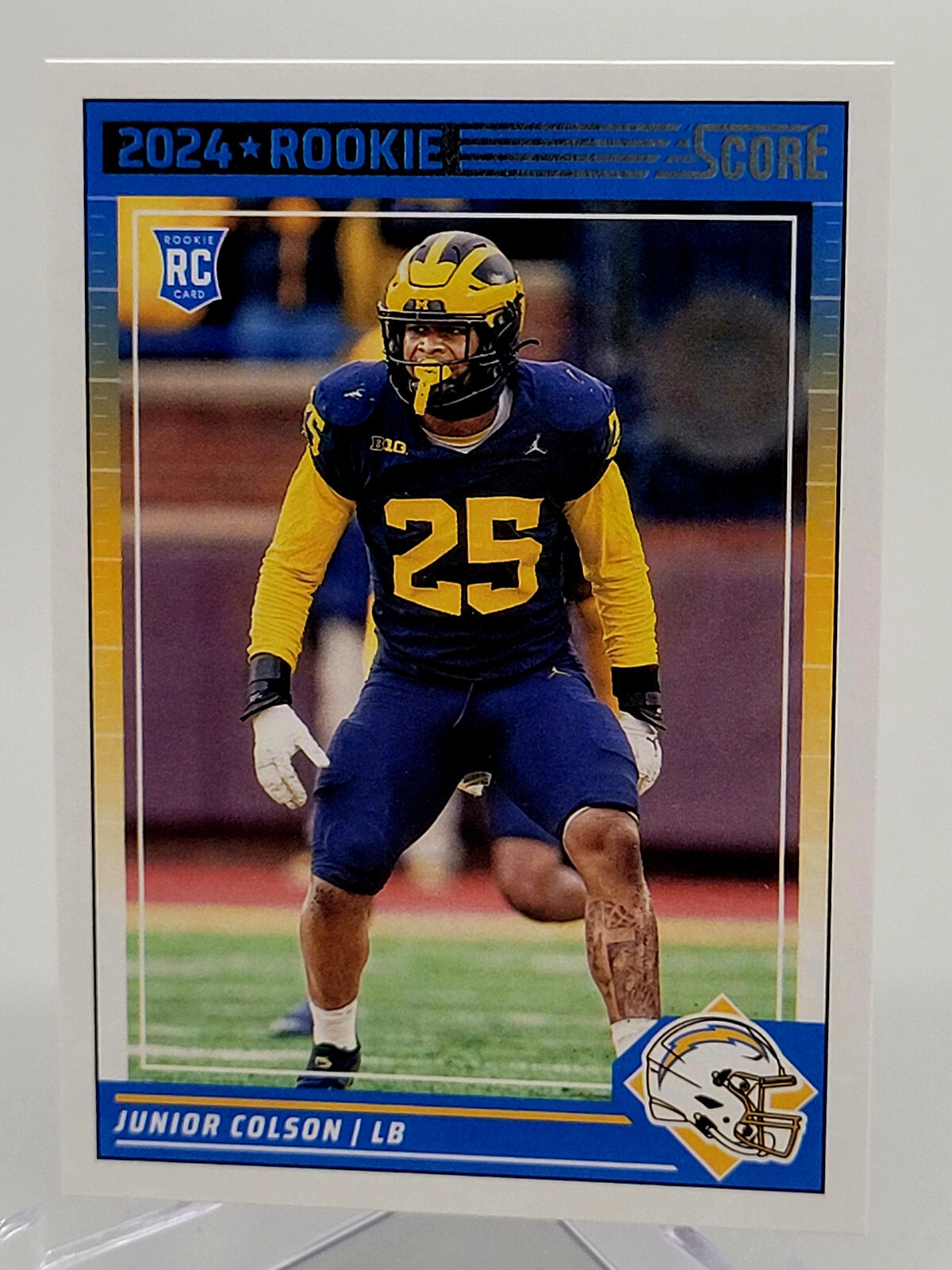 2024 PANINI SCORE JUNIOR COLSON BASE ROOKIE FOOTBALL CARD CHARGERS MICHIGAN NFL