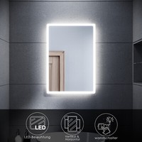 Led Badspiegel Mit Beleuchtung 40X60 Badezimmerspiegel Wandspiegel Lichtspiegel