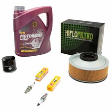 Olio 4L candele filtro aria manutenzione filtro olio per Kawasaki VN 800 Classic 1995-06