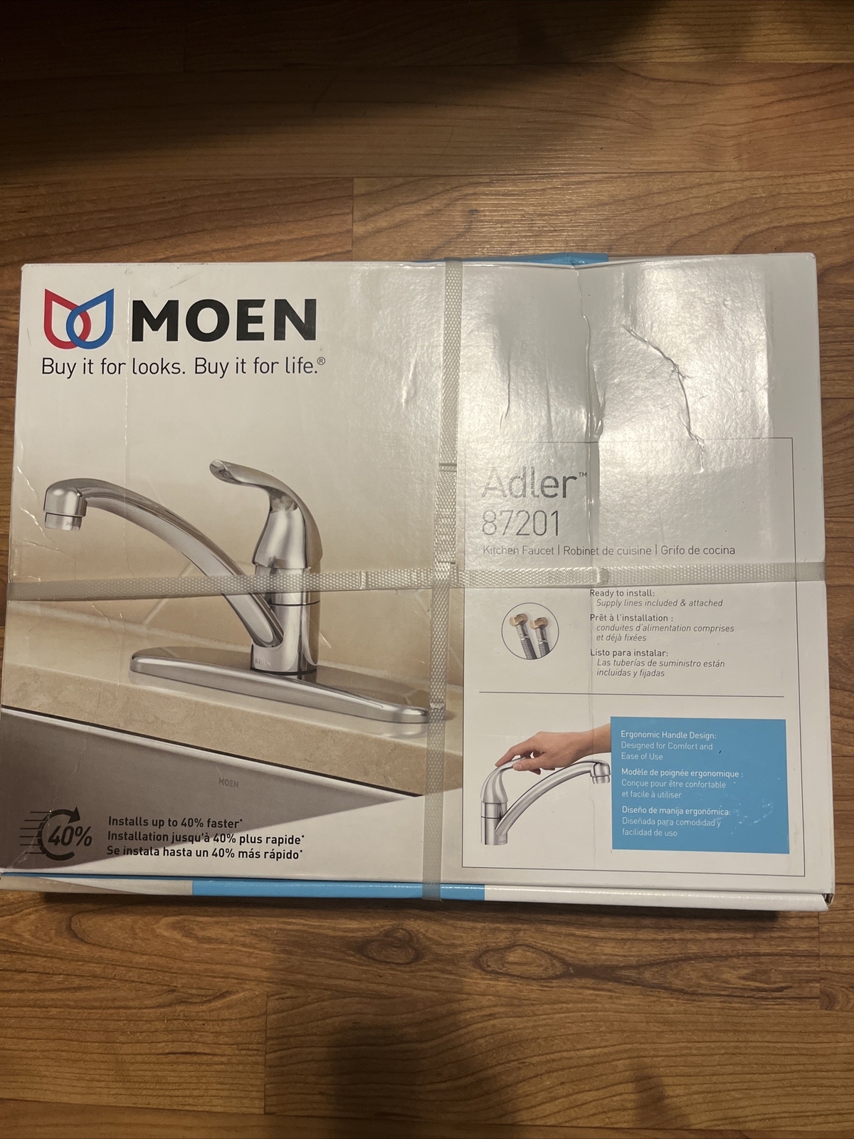 NEW SEALED Moen 87201 Adler Single Handle Kitchen Faucet Chrome