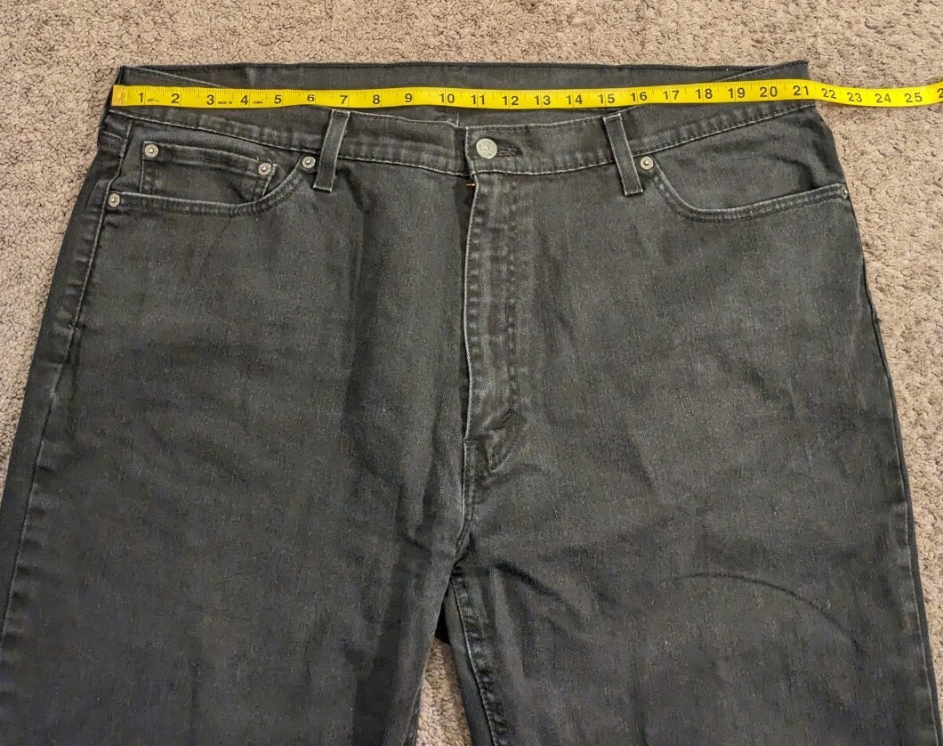 Men's Levi's 541 Athletic Taper Stretch Black Jeans 18181-0422 Size 42x30