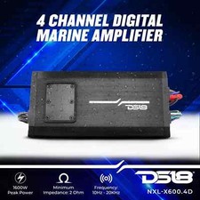 DS18 NXL-X600.4D 4-Channel Amplifier Waterproof - Class D Full-Range 4 Ohms