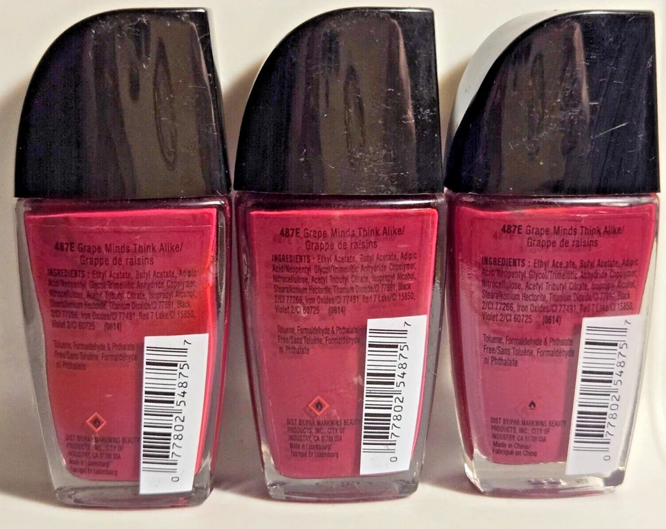 Цвет ногтей Wet n Wild «Wild Shine» — Grape Minds Think Alike (лот из 3) — новый - Изображение 2 из 3