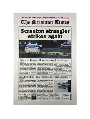 The Office Scranton Times Newspaper Headline Poster Dunder Mifflin