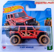 ́17 JEEP WRANGLER HOT WHEELS treasure hunt hcy03-m521 MUD STUDS 3/5 Mattel New