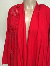 Marshall Rousso Las Vegas Womens Rayon Crepe Embroidered Cloak Red Size 8