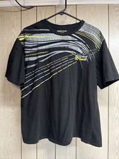 Camiseta negra con estampado deportivo Atlas para hombre Xtrem manga corta grande