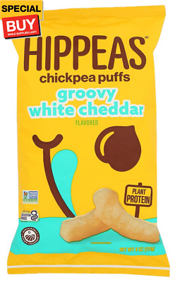 Chickpea Puffs, Vegan White Cheddar, 4 Ounce (Pack of 1), 4g Protein, 3g Fiber,