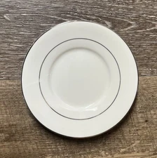 Tabletops Unlimited Double Platinum Band Saucer