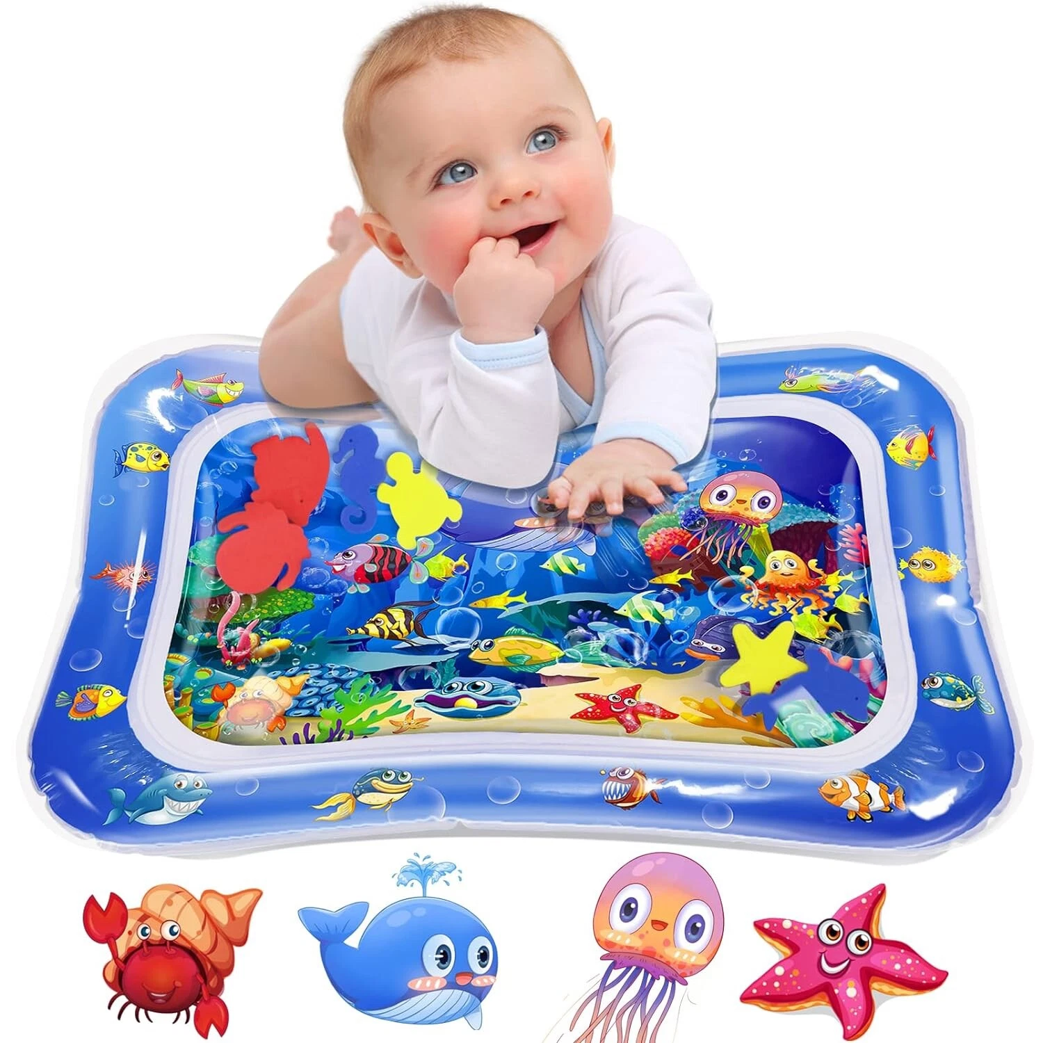 Infinno Inflatable Tummy Time Mat Premium Baby Water Play Mat for Infants and To