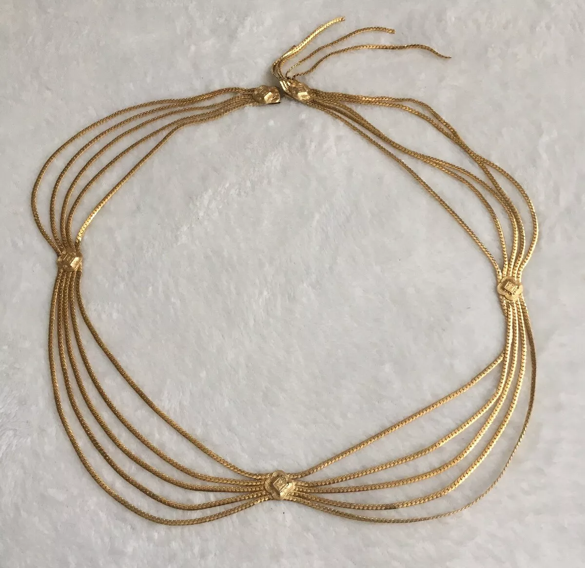 Collier ceinture chaîne en or Christian Dior petit/30 authentique & rare vintage