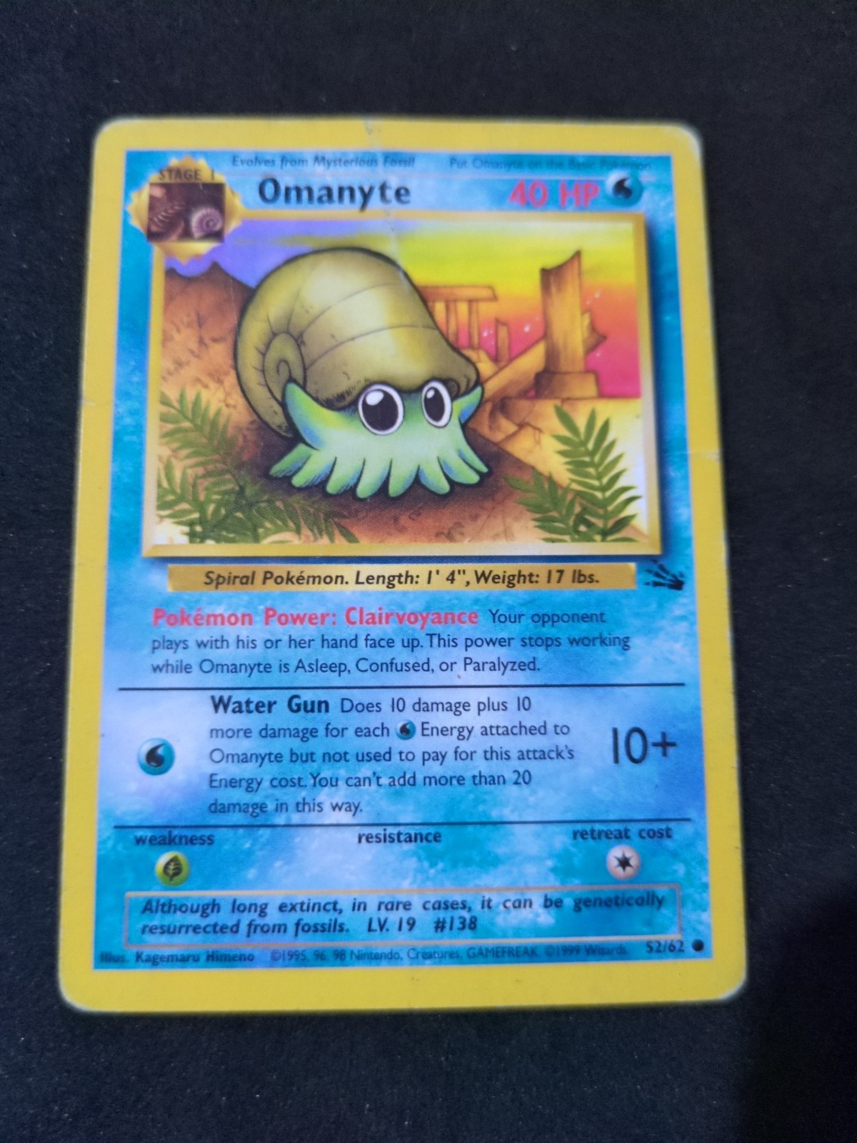 Pokémon TCG - Omanyte - Fossil Unlimited - 52/62 - Wizards 1999-2000