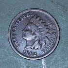 1882 Indian Head Cent Penny 1800s Vintage US Coin Circulated Nice Detail