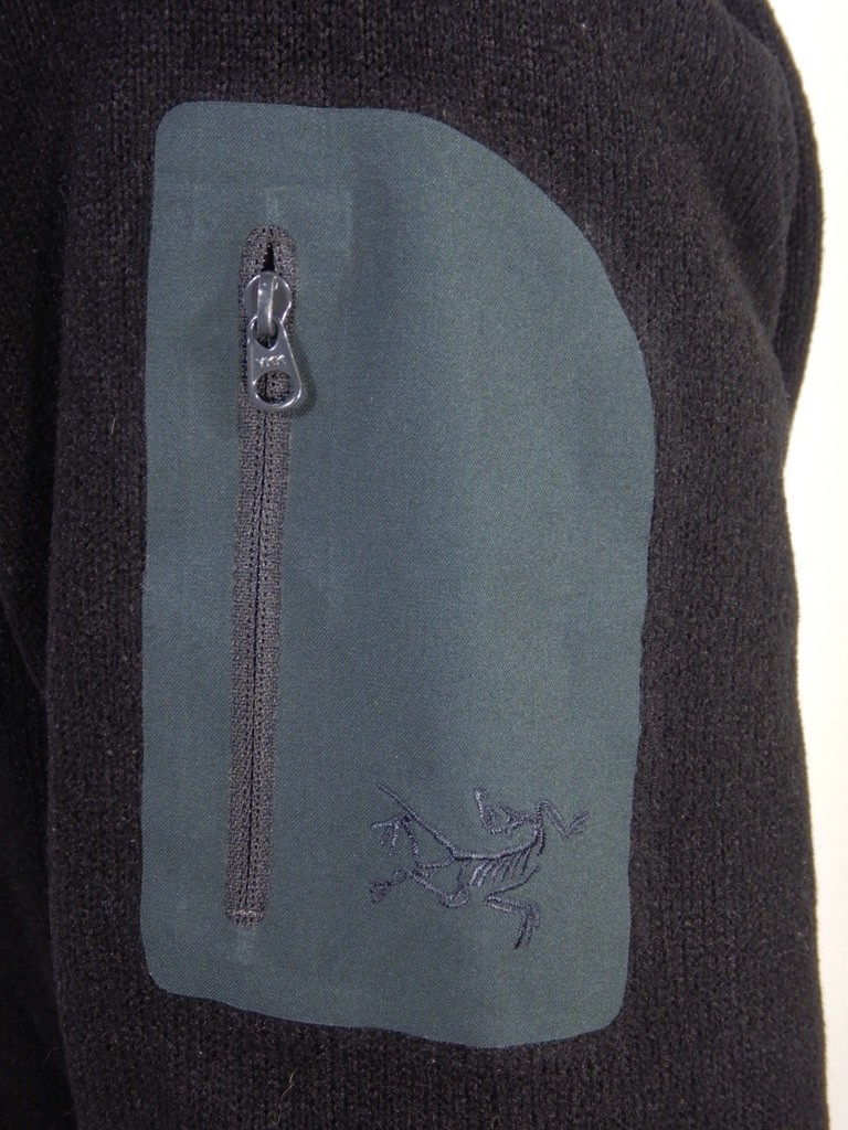 Arc'teryx Uomo COVERT ZIP COLLO Nero Pullover Giacca Pile Taglia SMALL