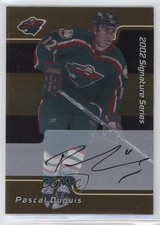 2001-02 ITG Be A Player Signature Series Gold Auto Pascal Dupuis #236 Auto 2a8
