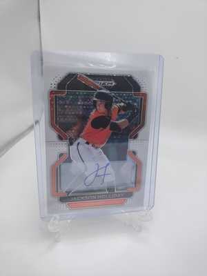 2022 Panini Prizm Draft Picks Jackson Holliday White Donut Circles /50  AUTO Bal