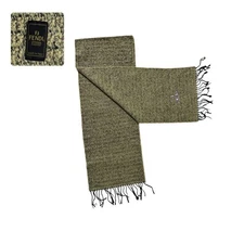 Fendi Wool Womens Mens 100% Italy Made Plaid check Warm Wrap Scarves Scarf