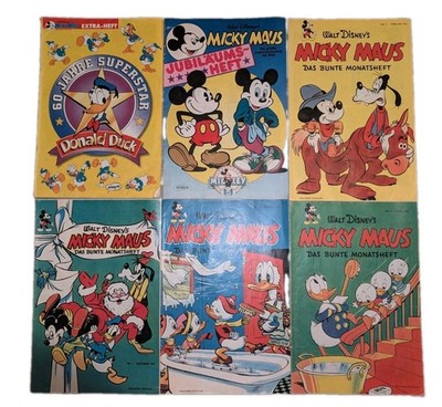 6x Walt Disney Micky Maus Hefte Jubiläumsheft Donald Duck Extra-Heft Konvolut