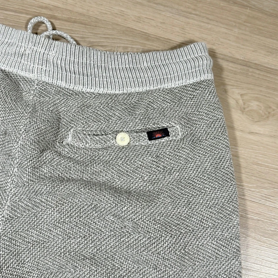Pantalones Cortos Sudadera Marca Faherty Aguas Blancas Tejido Cordón Talla L Gris Informal Foto 4 de 4