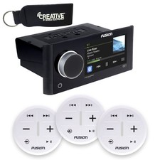 Fusion MS-RA770 Apollo Marine System With Three Remotes For Three Zones White