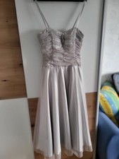 Silbergrau Cocktailkleid Gr. 36 von Laura Scott