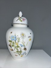 Aynsley Cottage Garden Pot Fine Bone China with Butterfly Flower Design