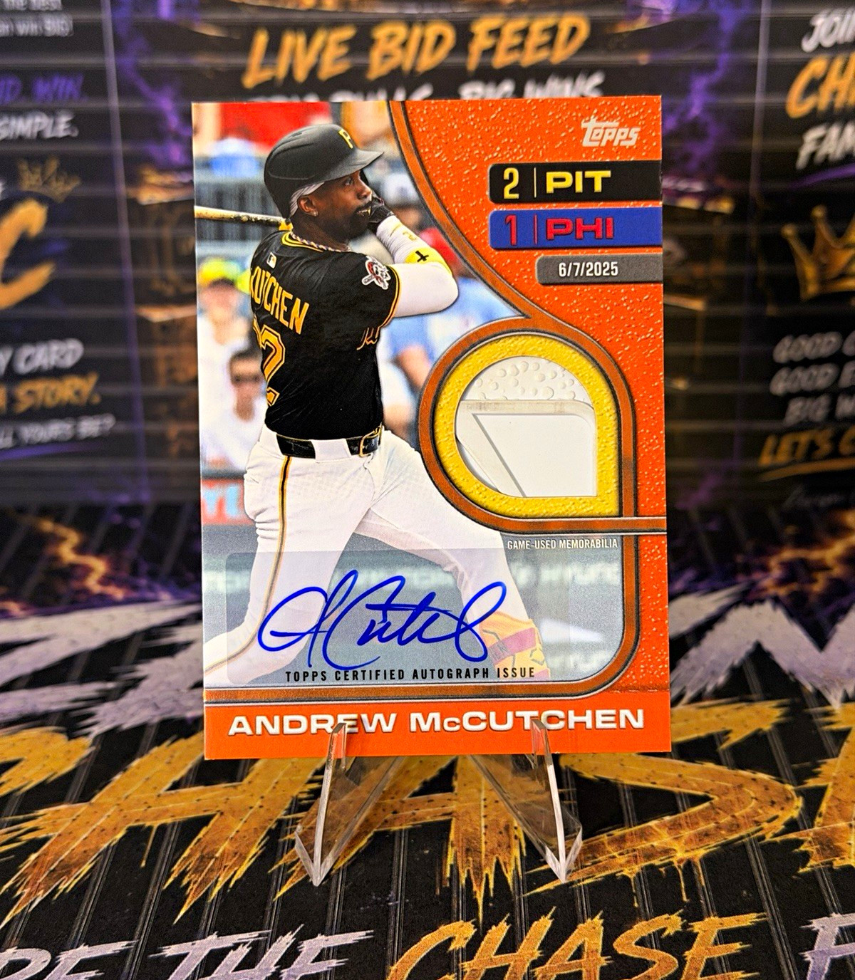 Andrew McCutchen 2026 Topps Auto Game Used Base Relic /25 Pirates #RTB-AM