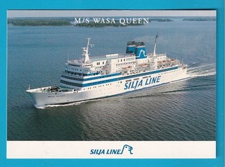 Original RP Postcard Finland Ferry Wasa Silja Line M.S. WASA QUEEN