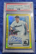 2020 Bowman - Chrome Prospects Autographs JJ Bleday #CPA-JJB Yellow Refractor...